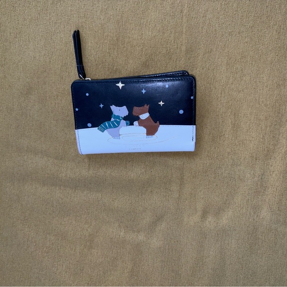 Radley London Winter‎ Dogs Zip Wallet Coin Purse Card Holder Small - Picture 1 of 4